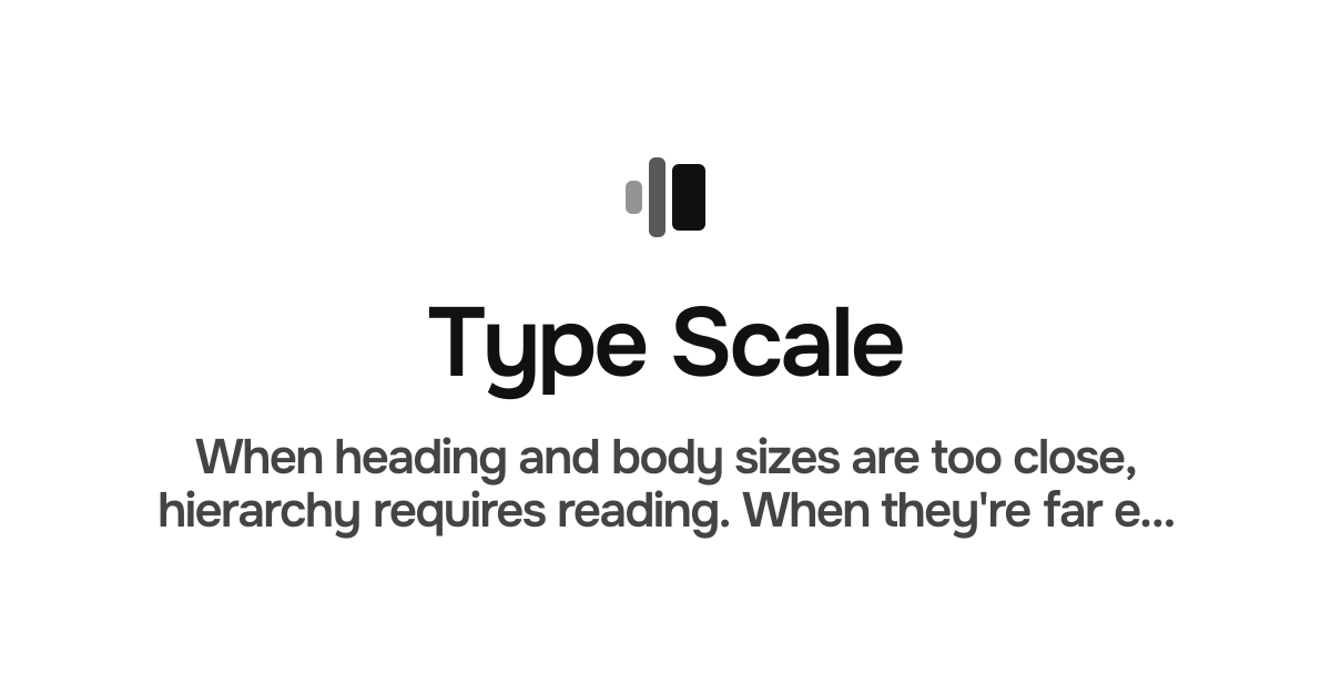 Type Scale & Font Hierarchy · Grade